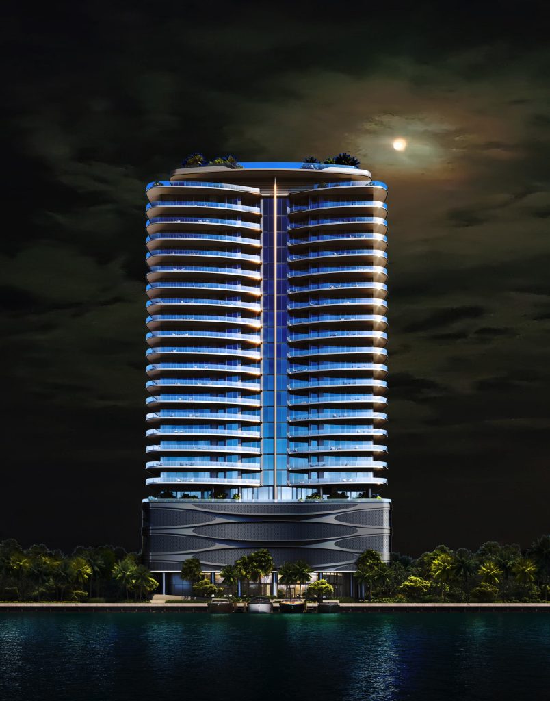 Pagani Residences tower at night